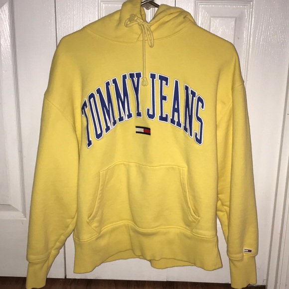 yellow tommy jeans hoodie